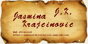 Jasmina Krajčinović vizit kartica